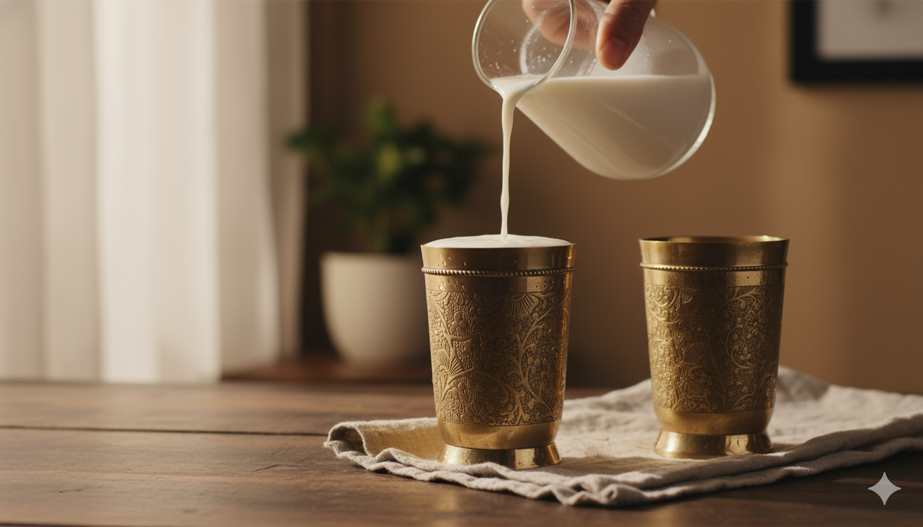 Brass Glass - Engraved Design