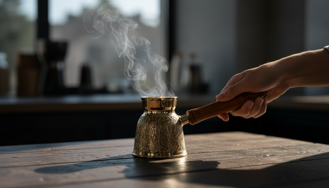 Brass Coffee Pot - Traditional Style