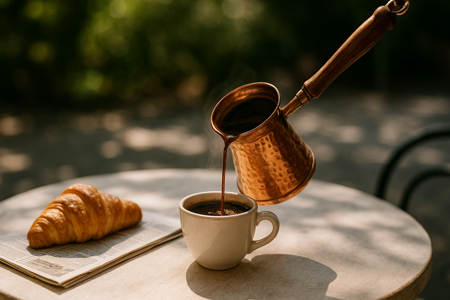 Copper Coffee Pot - Hammered Finish
