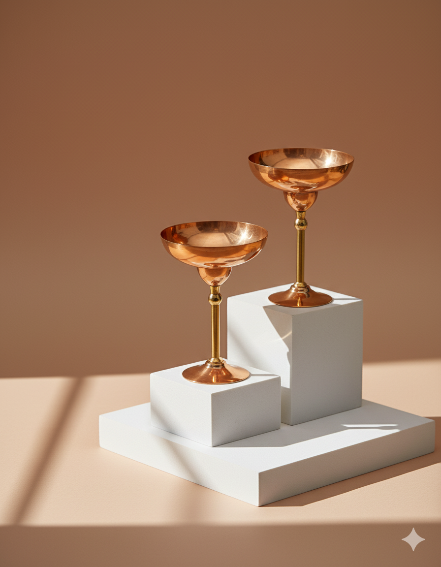 Margarita Glass - Copper - Luxury Stemmed Cocktail Glass