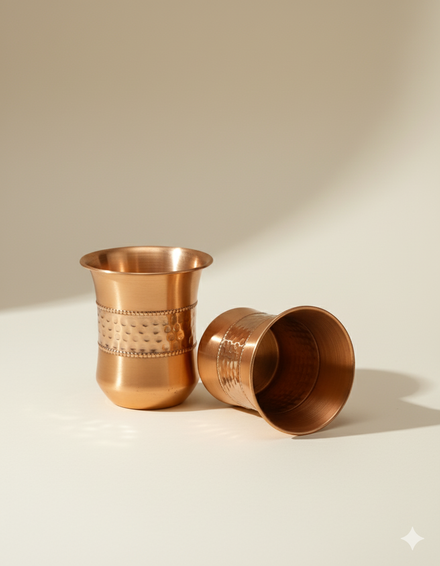 Vintage Damru Glass - Copper