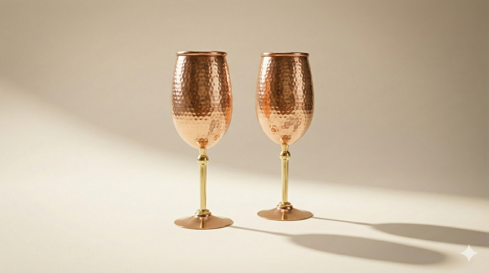 Wine Glass - Copper - Hammered Finish